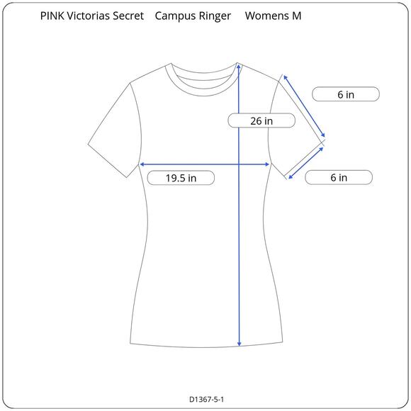 PINK Victorias Secret Campus Ringer T Shirt Womens M Short Sleeve Heather Grey - Picture 9 of 9